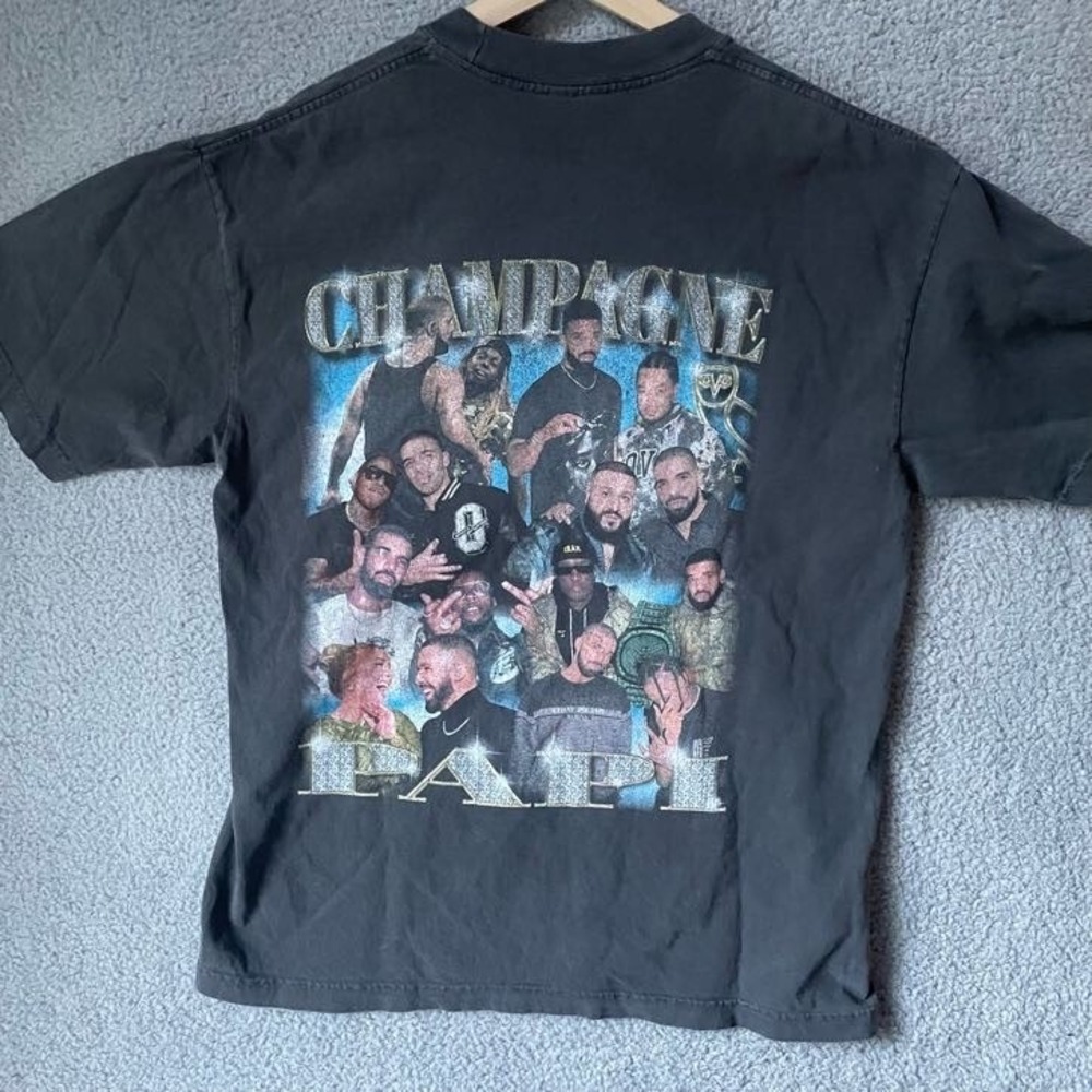 Street Market Supply T-Shirt Men Medium Gray Drake Champagne Papi Vintage 90s - Picture 4 of 7